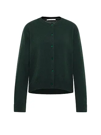 LANIUS | Strickjacke Boxy Fit | dunkelgrün